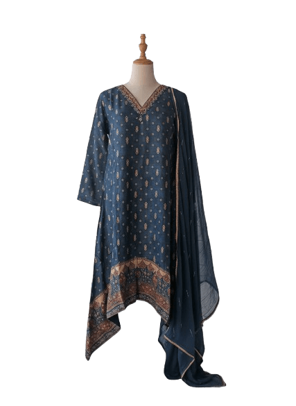 Classic Saree — Maroon & Gold - Image 1